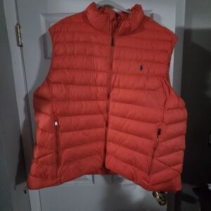 Polo by Ralph Lauren Vibrant Orange Quilted Vest
